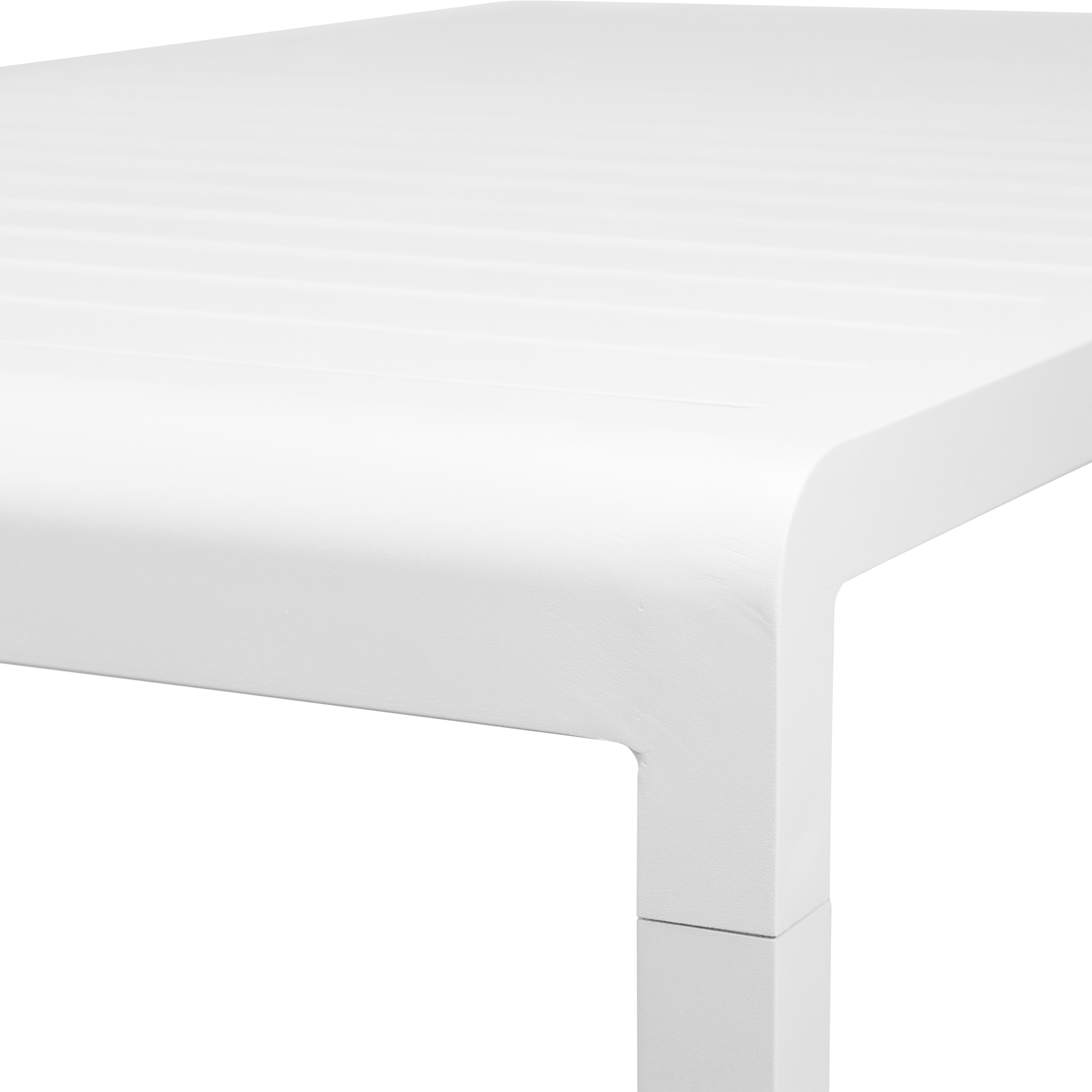 Santorini Rectangle 5pc Bar Suite in Arctic White Aluminium with Amalfi Bar Stools