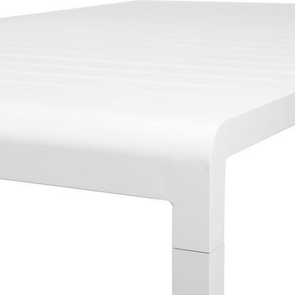 Santorini Rectangle 5pc Bar Suite in Arctic White Aluminium with Amalfi Bar Stools