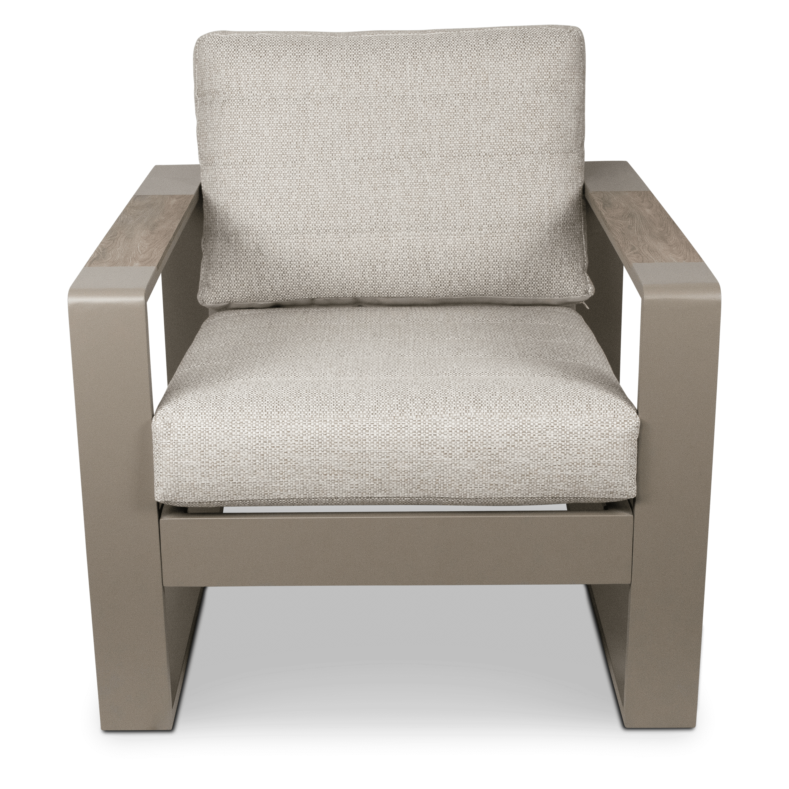 Positano 5 piece lounge in Taupe with Polywood Inset with Aveiro Adjustable Height Coffee Table