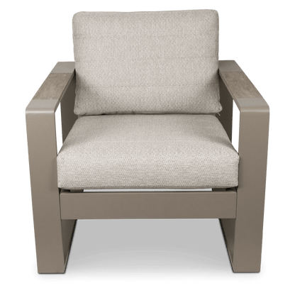 Positano 5 piece lounge in Taupe with Polywood Inset with Aveiro Adjustable Height Coffee Table