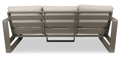 Positano 5 piece lounge in Taupe with Polywood Inset with Aveiro Adjustable Height Coffee Table