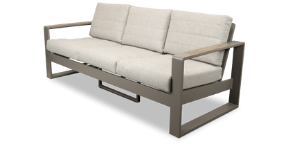 Positano 5 piece lounge in Taupe with Polywood Inset with Aveiro Adjustable Height Coffee Table