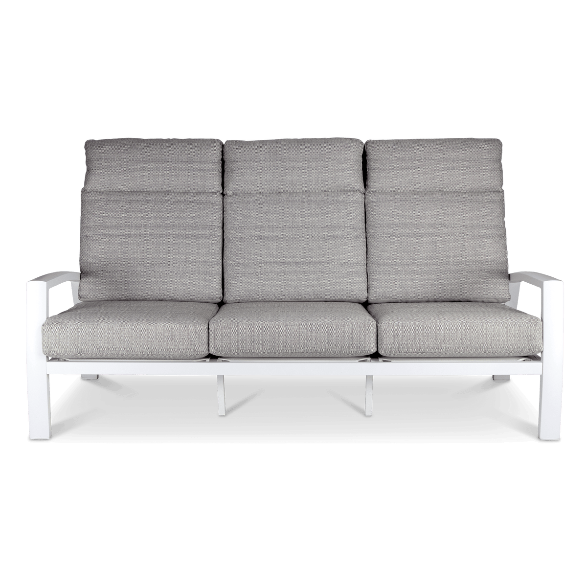 Georgia 3 Seater in Arctic White Aluminium with Ash Spun Polyester Cushions
