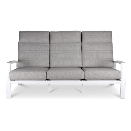 Georgia 3 Seater in Arctic White Aluminium with Ash Spun Polyester Cushions