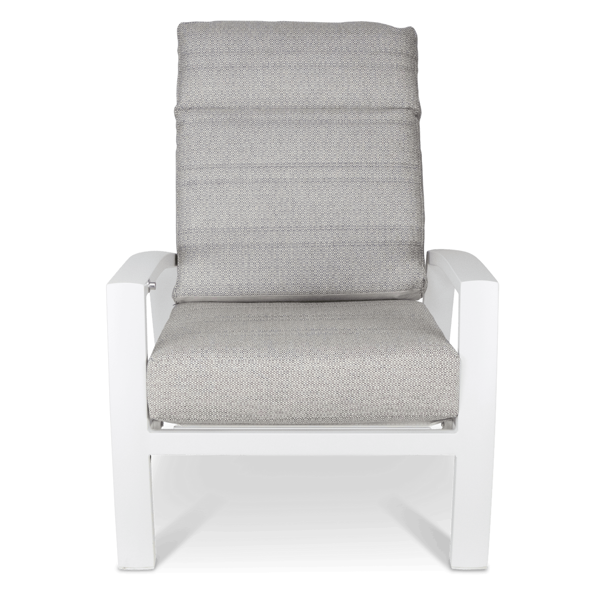 Georgia Reclining Armchair in Arctic White Aluminium with Ash Spun Polyester Cushions