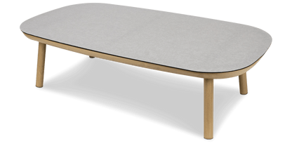 Siesta 3 seater with Coffee Table, Mist Olefin Rope, Icelandic Salt Cushions and Aluminium Frame
