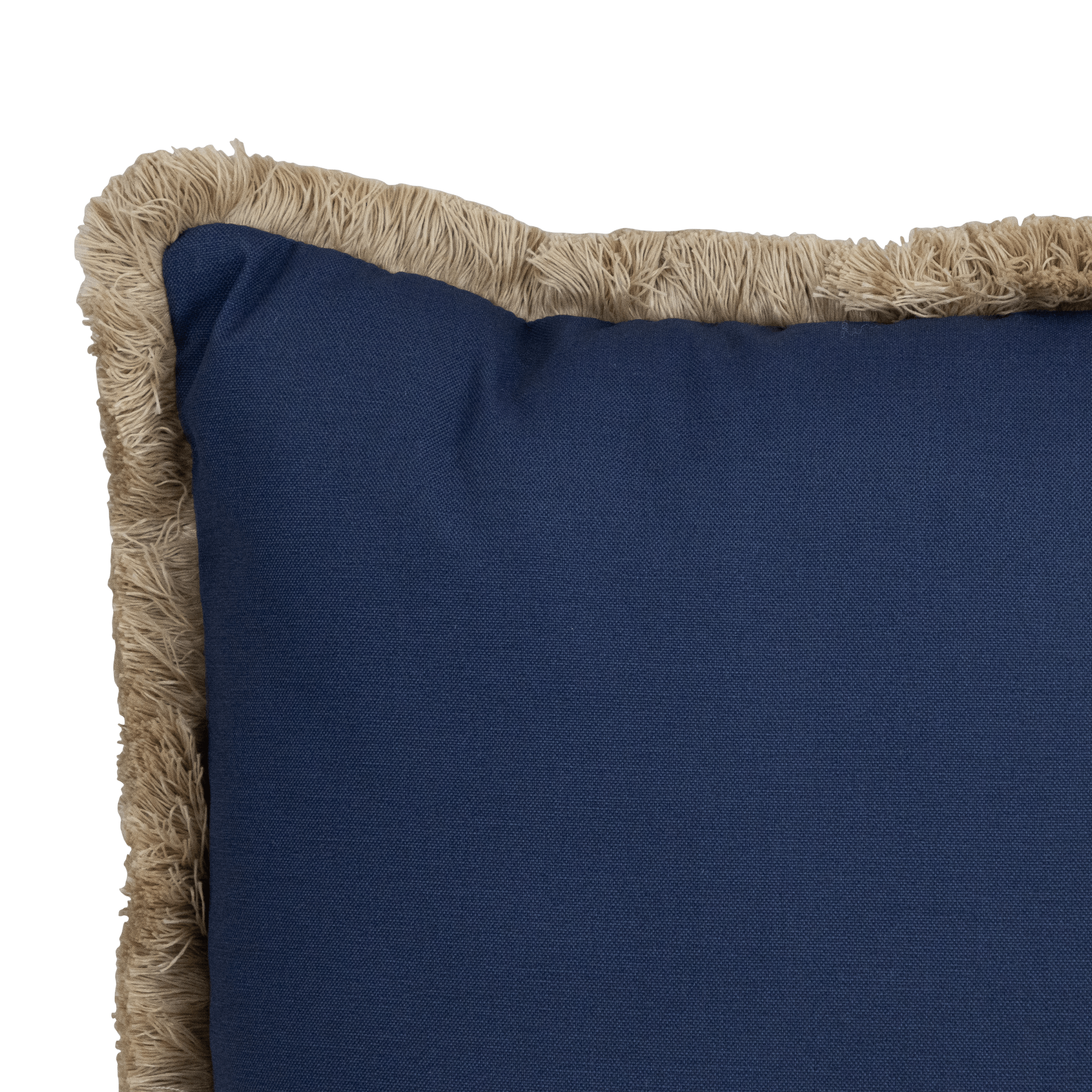 Tahiti Navy - 30x50cm Fringed Outdoor Cushion