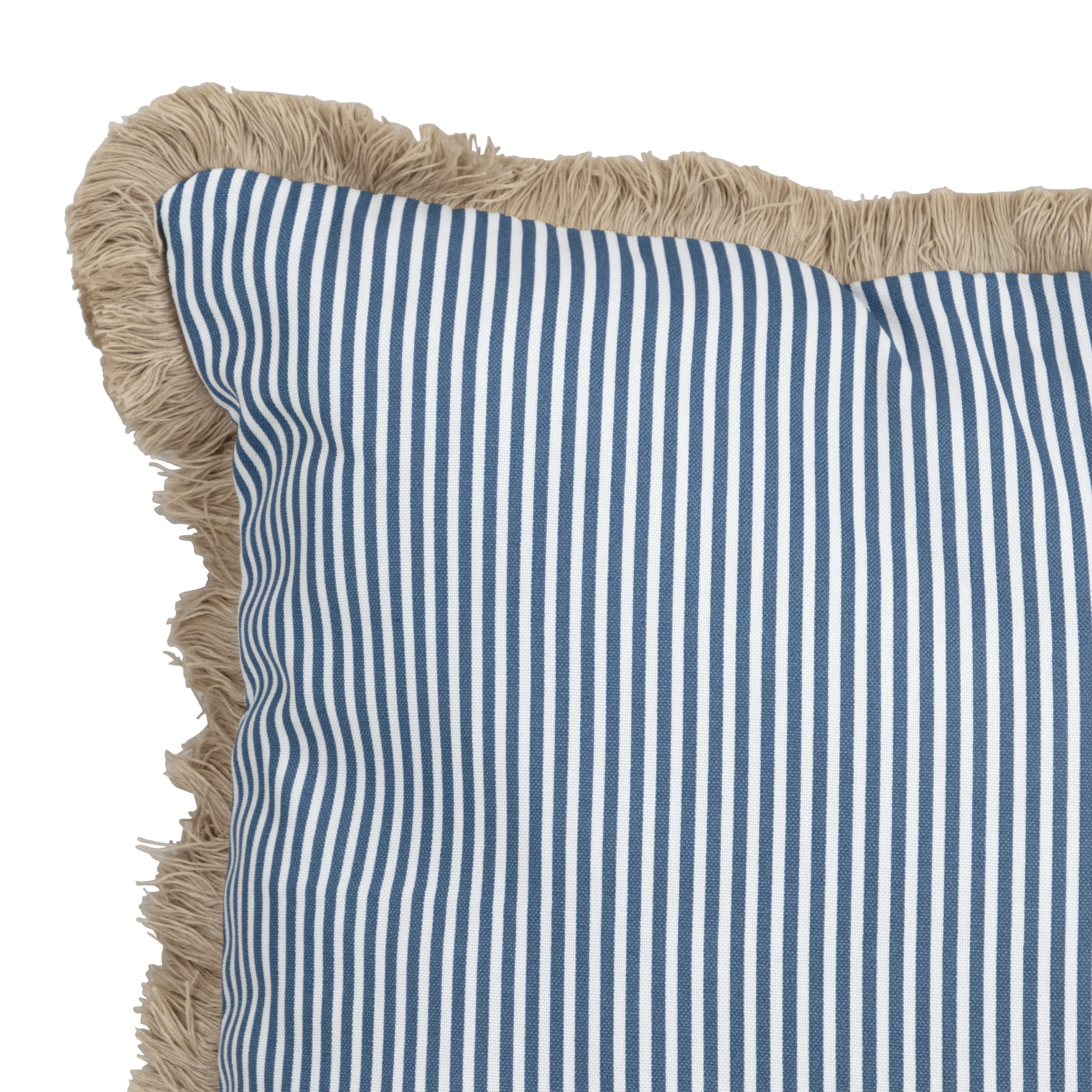 Tahiti Marine Stripe - 30x50cm Fringed Outdoor Cushion