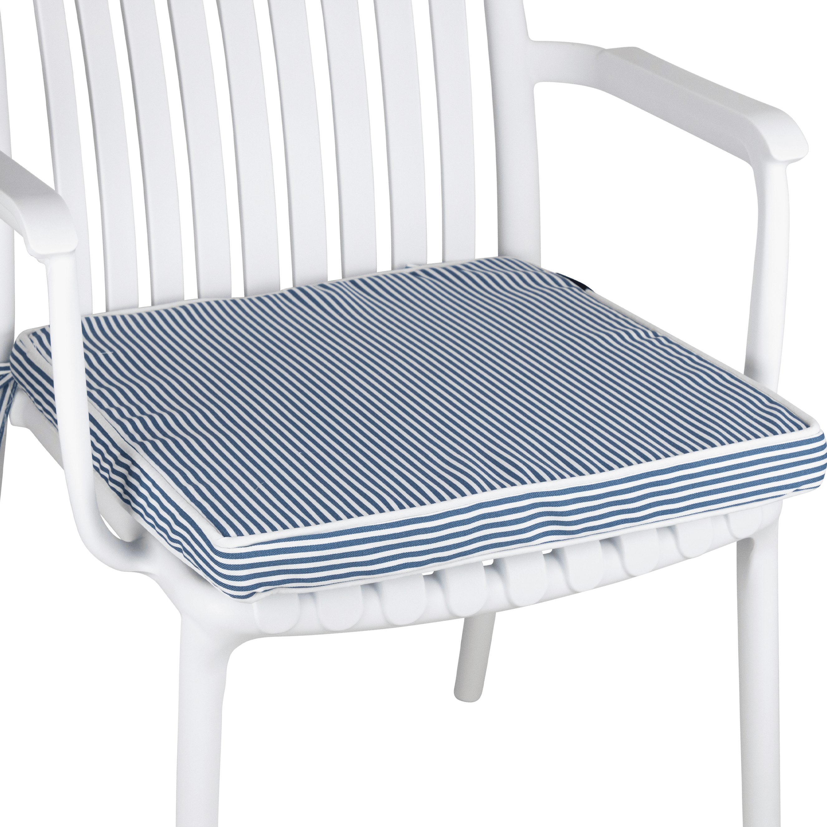 Tahiti Marine Stripe Square Outdoor Chair Pad - 43x43x4cm