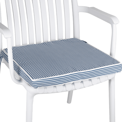 Tahiti Marine Stripe Square Outdoor Chair Pad - 43x43x4cm