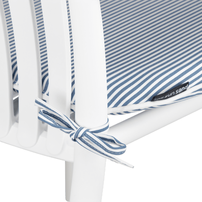 Tahiti Marine Stripe Rounded Outdoor Chair Pad - 40x42x5cm