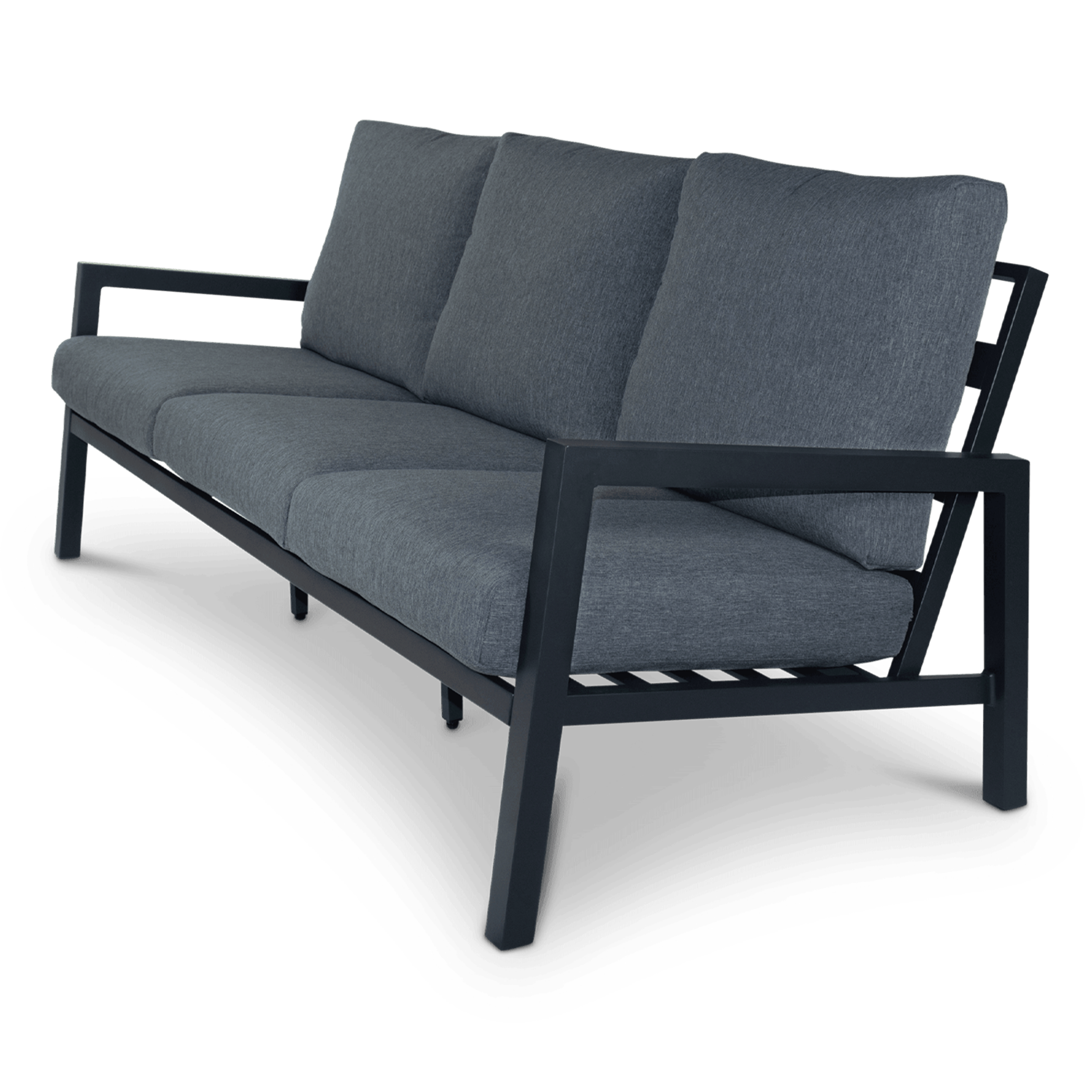 San Sebastian 3 Seater in Gunmetal with Platinum Olefin Cushions