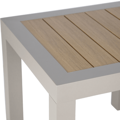 Atlanta Side Table in Taupe with Polywood Top
