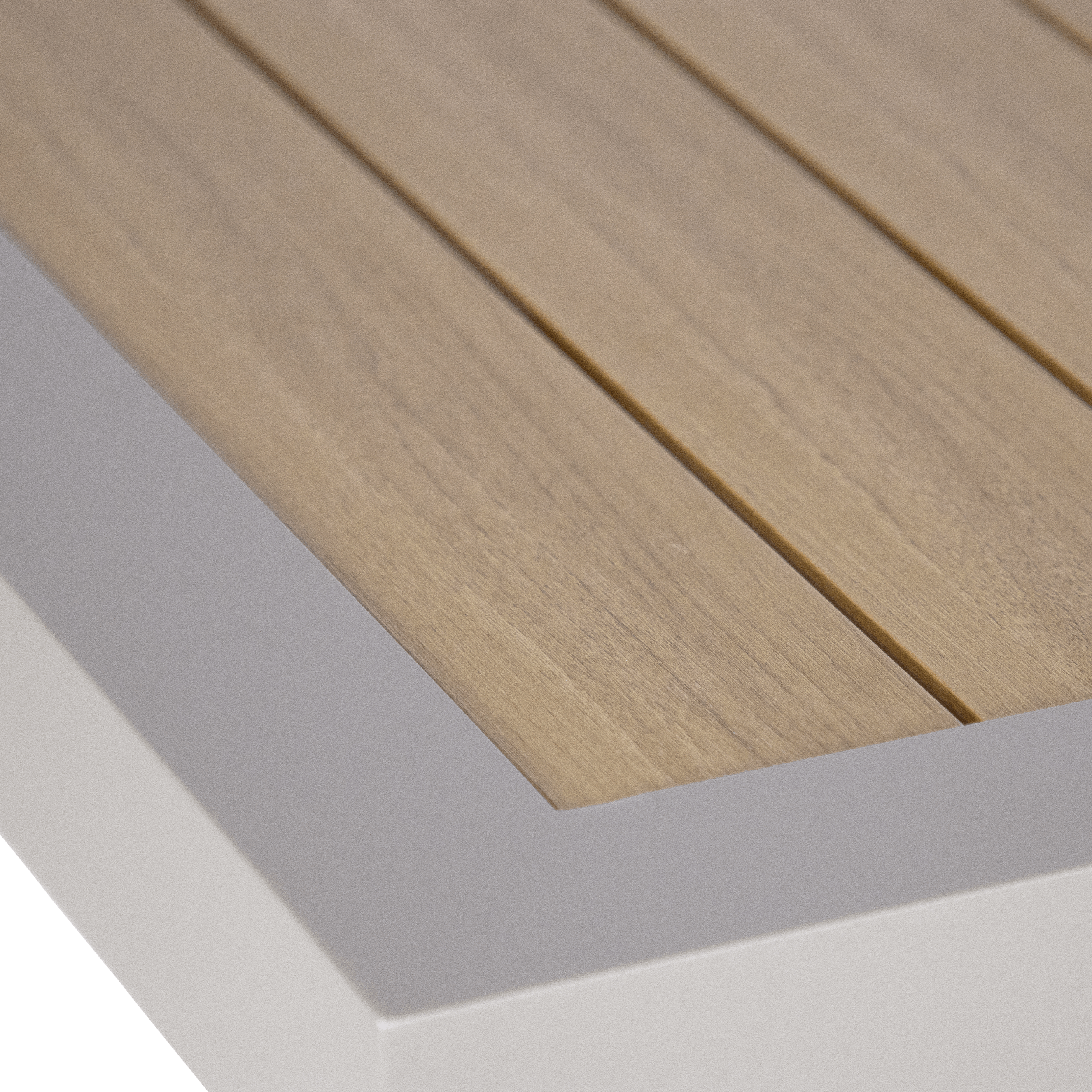 Atlanta Side Table in Taupe with Polywood Top