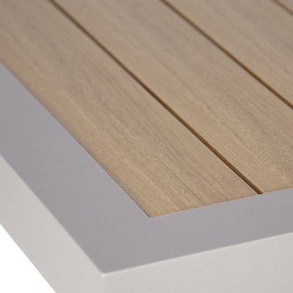 Atlanta Side Table in Taupe with Polywood Top