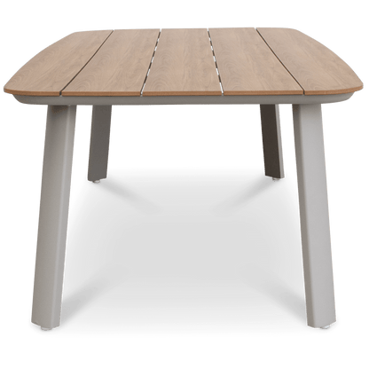 Providence 7pc Dining Set in Taupe Aluminium and Polywood Top
