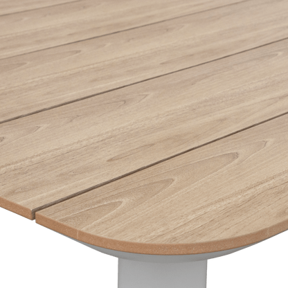 Providence Dining Table in Taupe Aluminium and Polywood Top