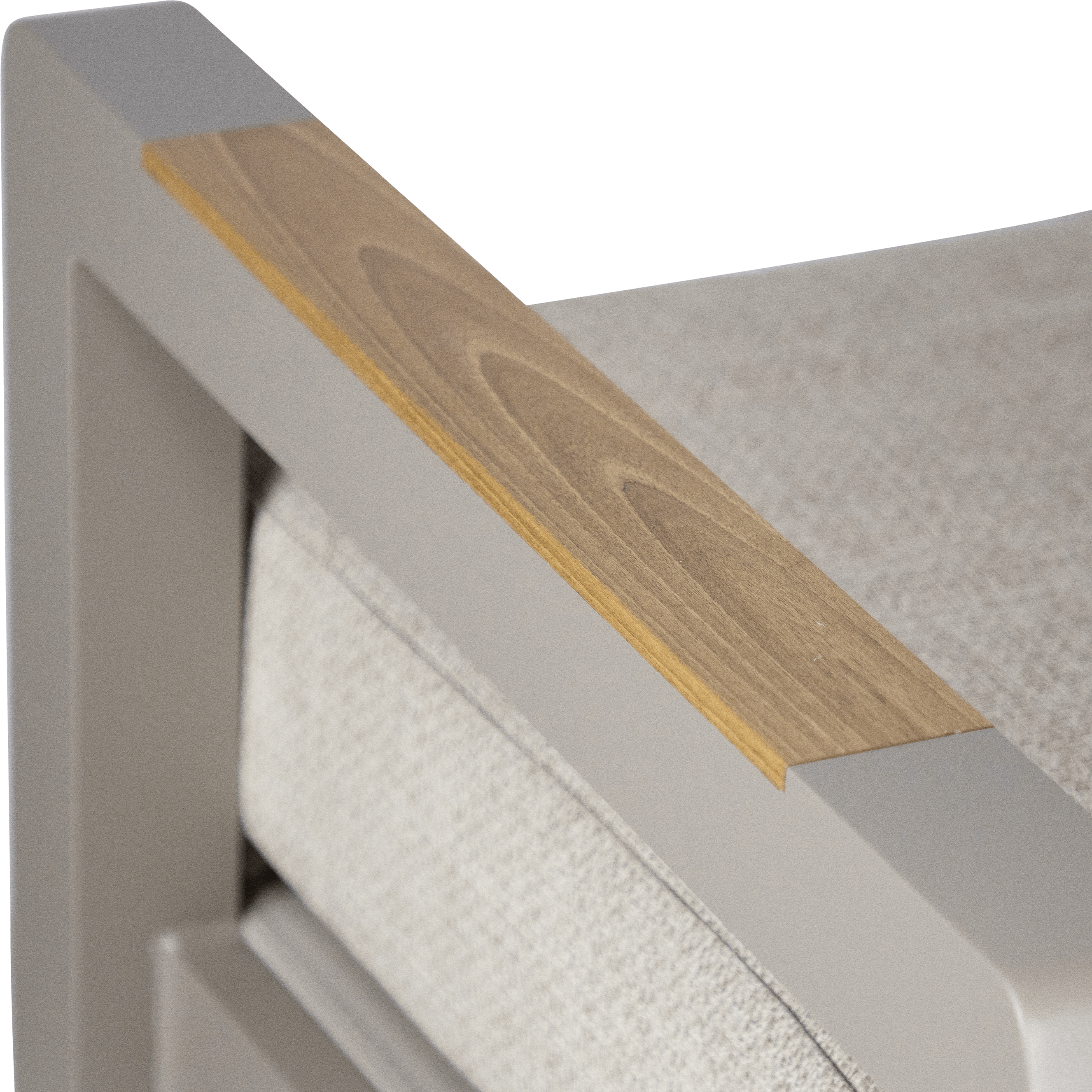 Atlanta 3pc Occasional Set with recline function in Taupe with Latte Spun Polyester Cushions and Polywood Accent