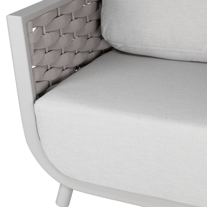Allure 3 Seater in Fawn with Dune Spunpoly Cushions and Olefin Rope