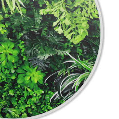 Eden Vista - 60cm Round Outdoor UV Wall Art with White Aluminium Frame