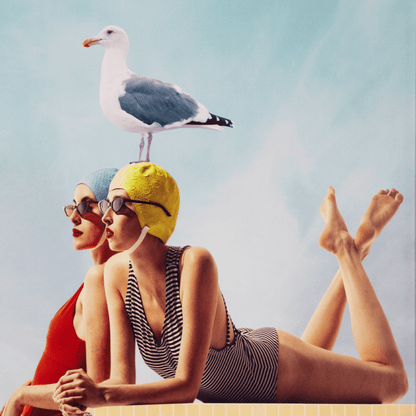 Poolside - 70 x 100cm Outdoor UV Wall Art with Beech Aluminium Frame