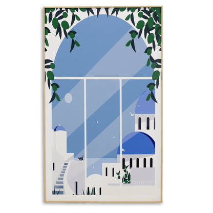 Window To Paradise - 60 x 100cm Outdoor UV Wall Art with Beech Aluminium Frame