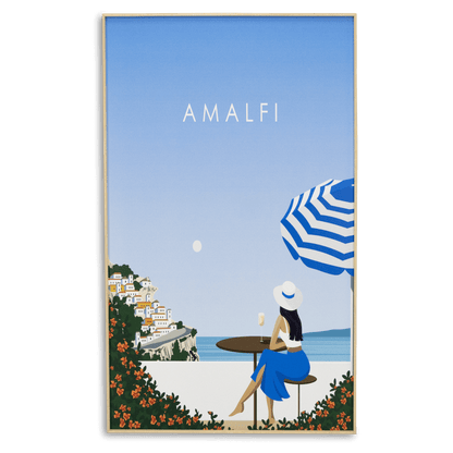 Amalfi - 60 x 100cm Outdoor UV Wall Art with Beech Aluminium Frame