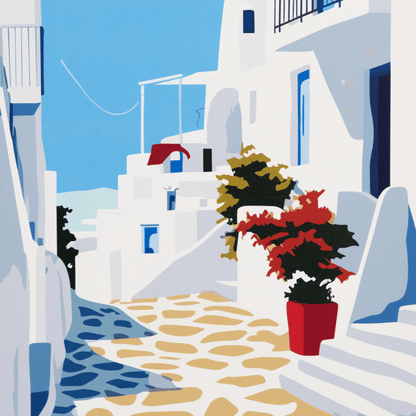 Island Strolling - 60 x 100cm Outdoor UV Wall Art with Beech Aluminium Frame