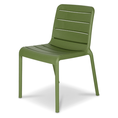 Bahamas Rectangle 7 Piece Outdoor Setting in Arctic White with Aura UV Plastic Outdoor Chairs (PP)