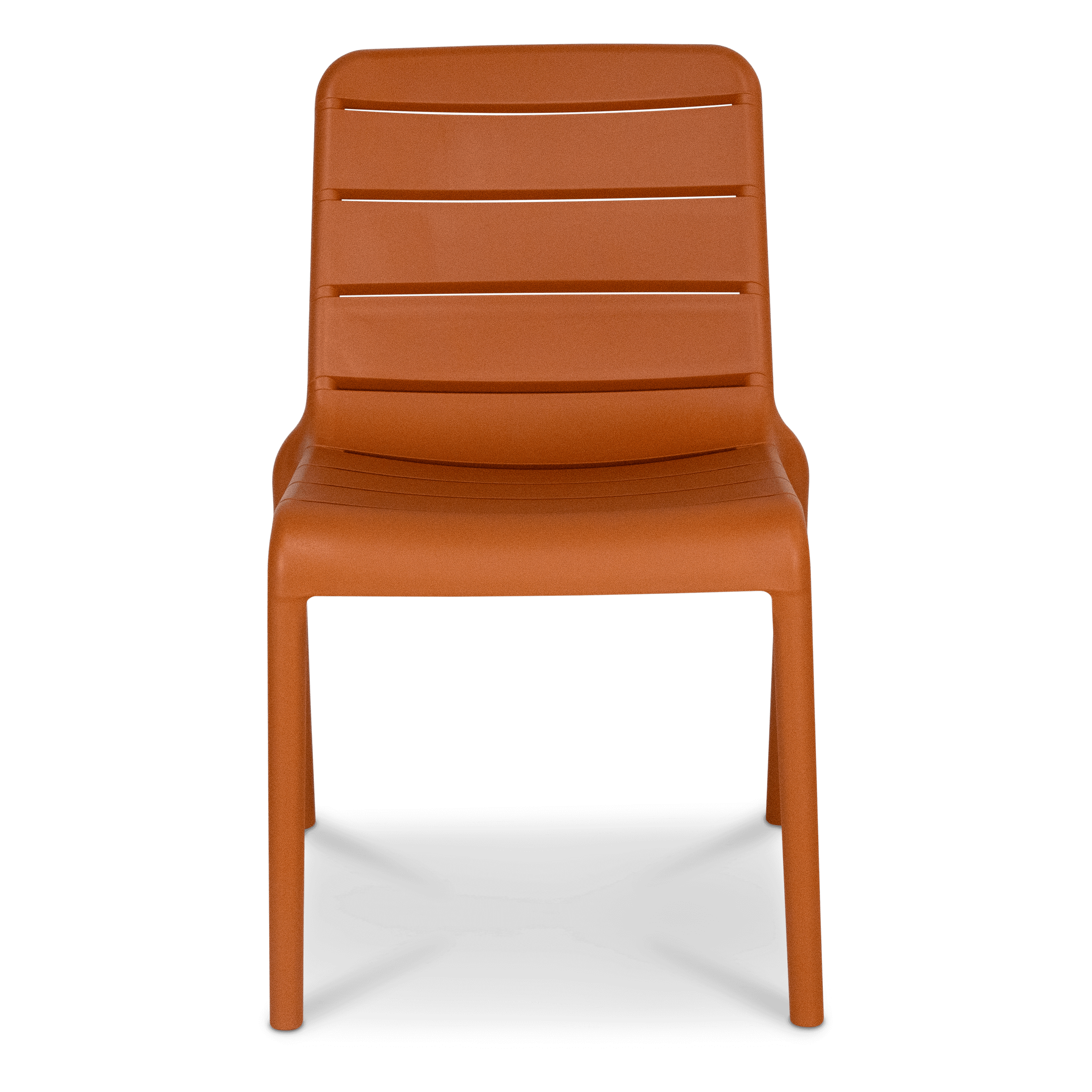 Aura UV Polypropylene Premium Dining Chair in Tangerine