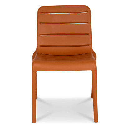 Aura UV Polypropylene Premium Dining Chair in Tangerine