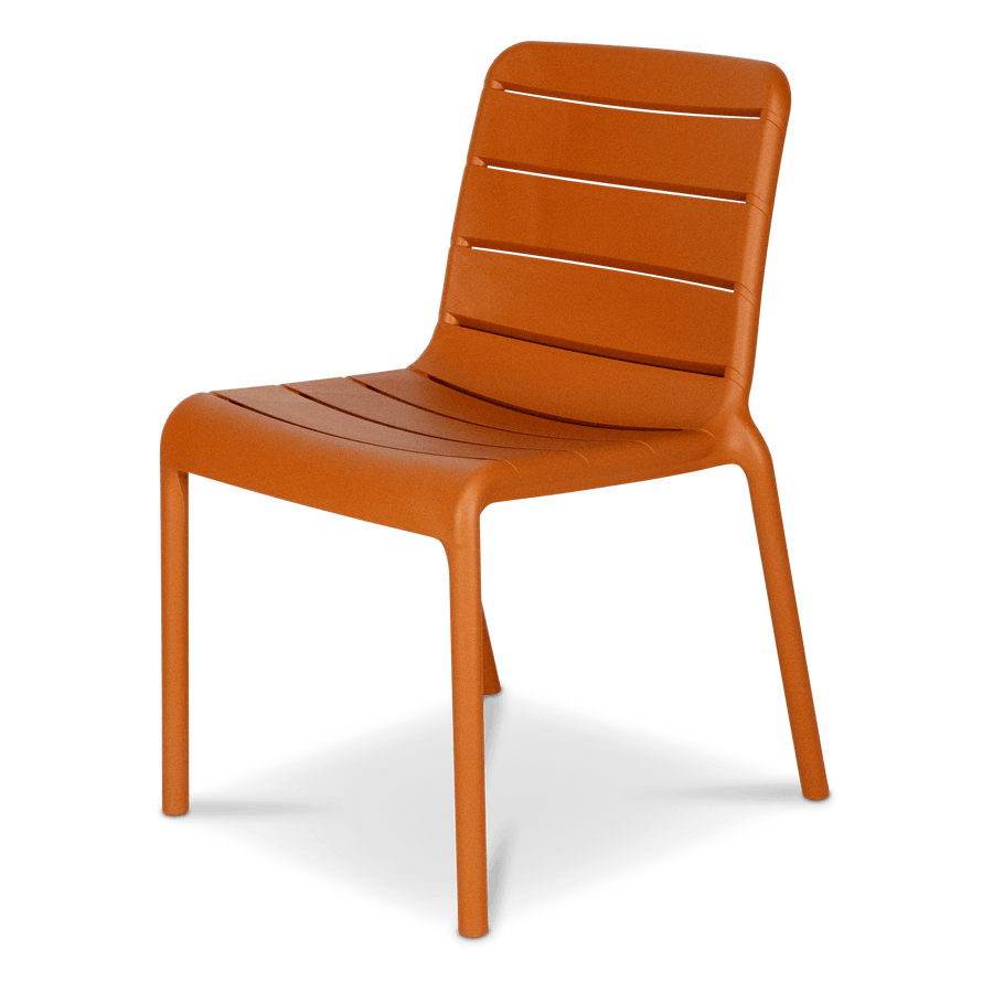 Aura UV Polypropylene Premium Dining Chair in Tangerine