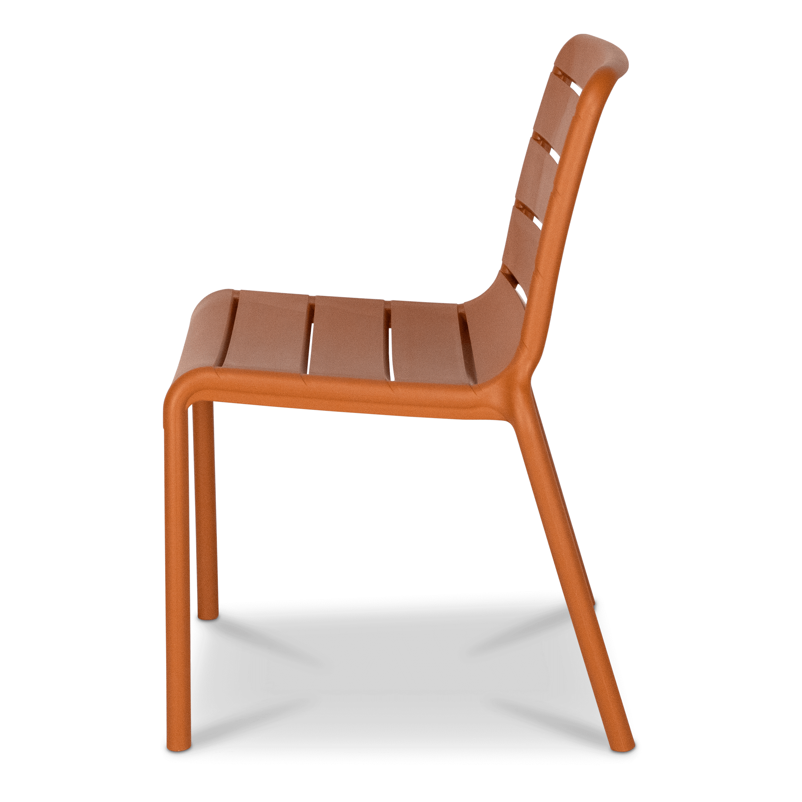 Aura UV Polypropylene Premium Dining Chair in Tangerine