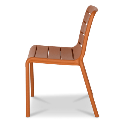 Aura UV Polypropylene Premium Dining Chair in Tangerine