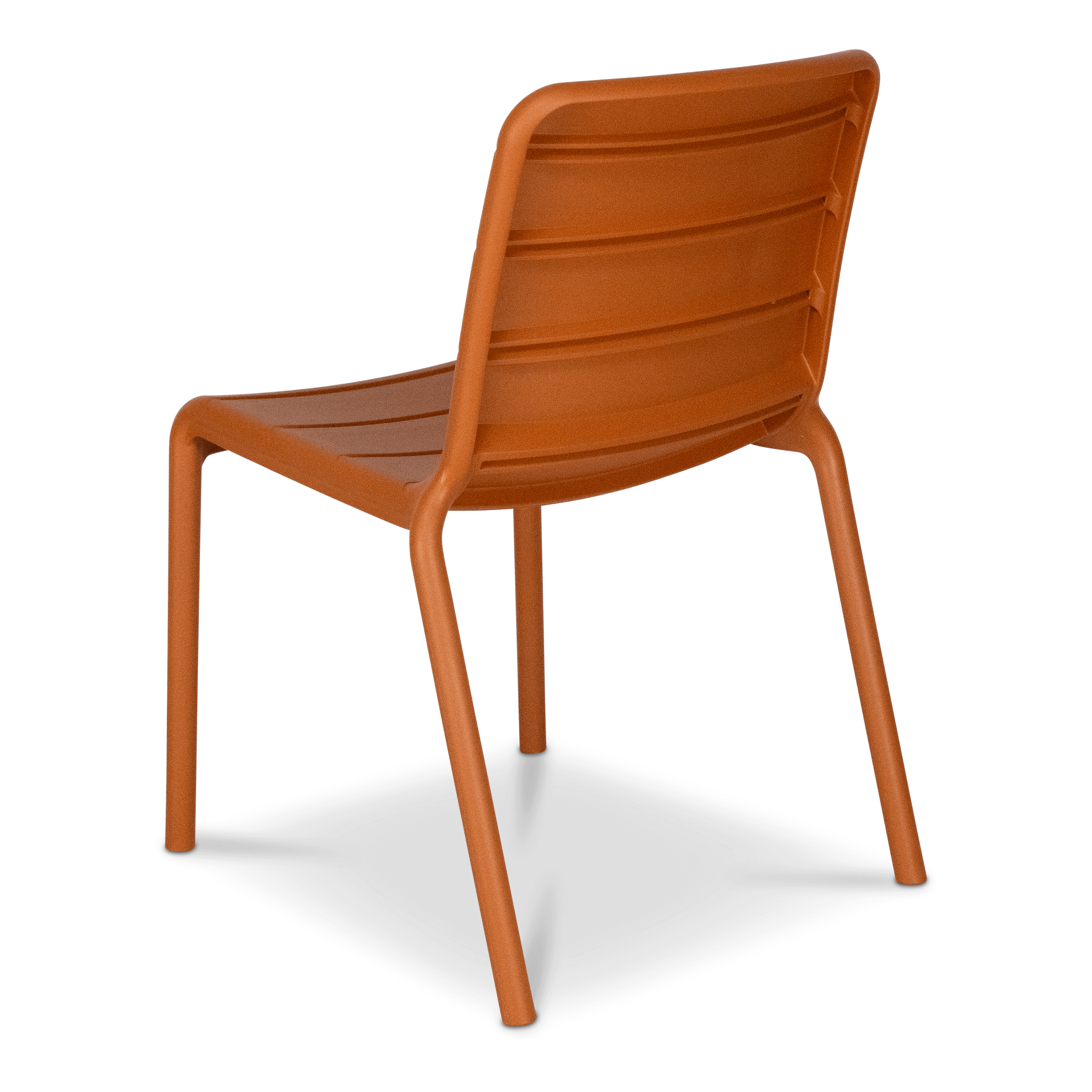 Aura UV Polypropylene Premium Dining Chair in Tangerine