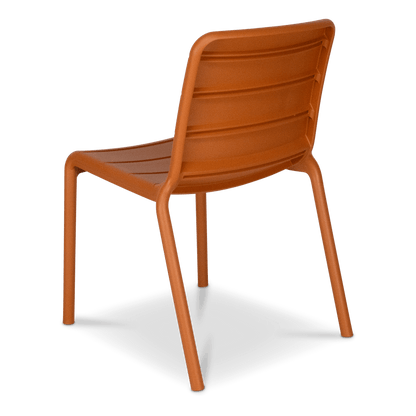 Aura UV Polypropylene Premium Dining Chair in Tangerine
