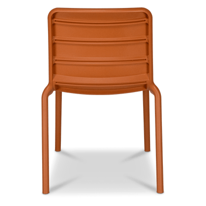 Aura UV Polypropylene Premium Dining Chair in Tangerine