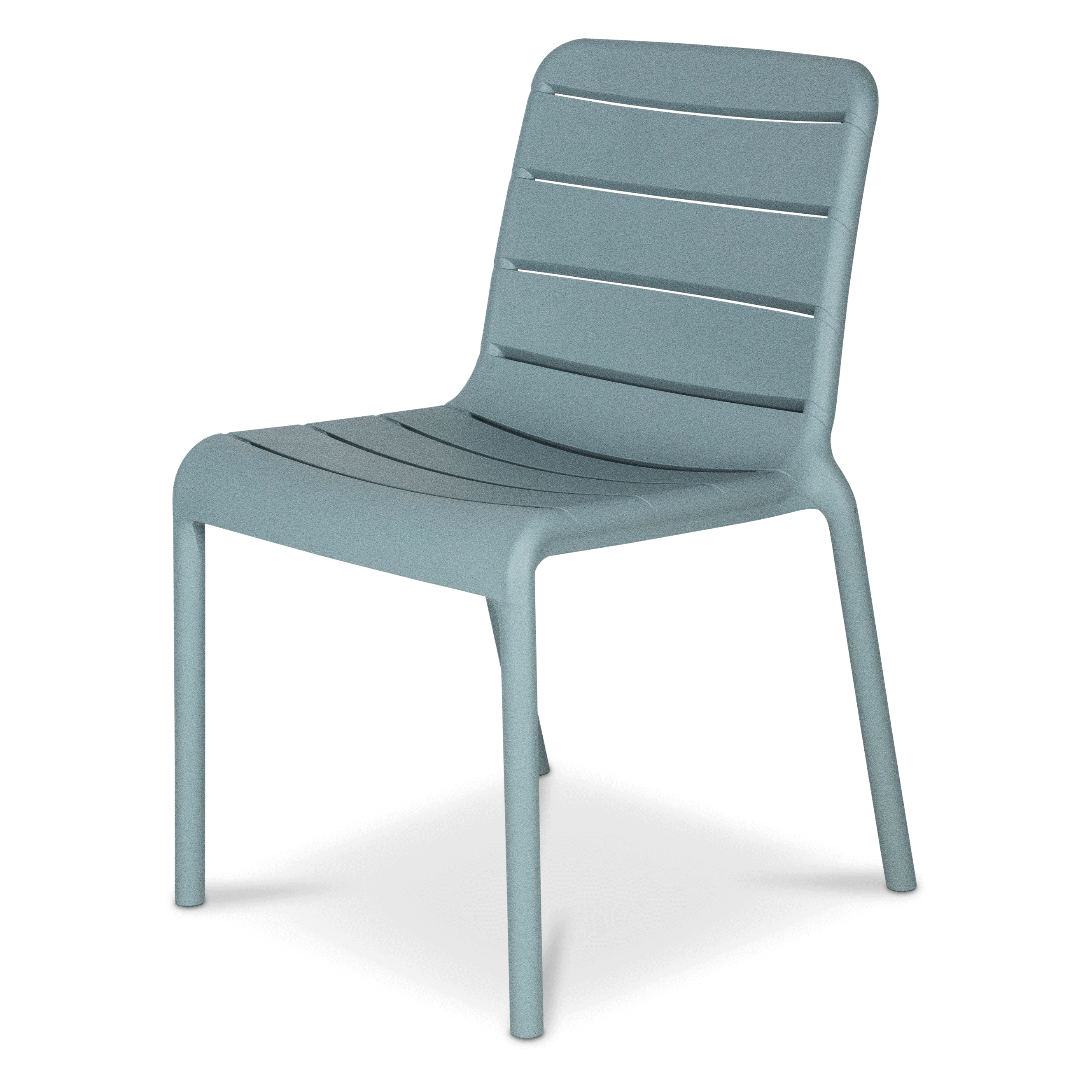 Caribbean Outdoor Extension Table in White with Aura UV Plastic Outdoor Chairs (PP)