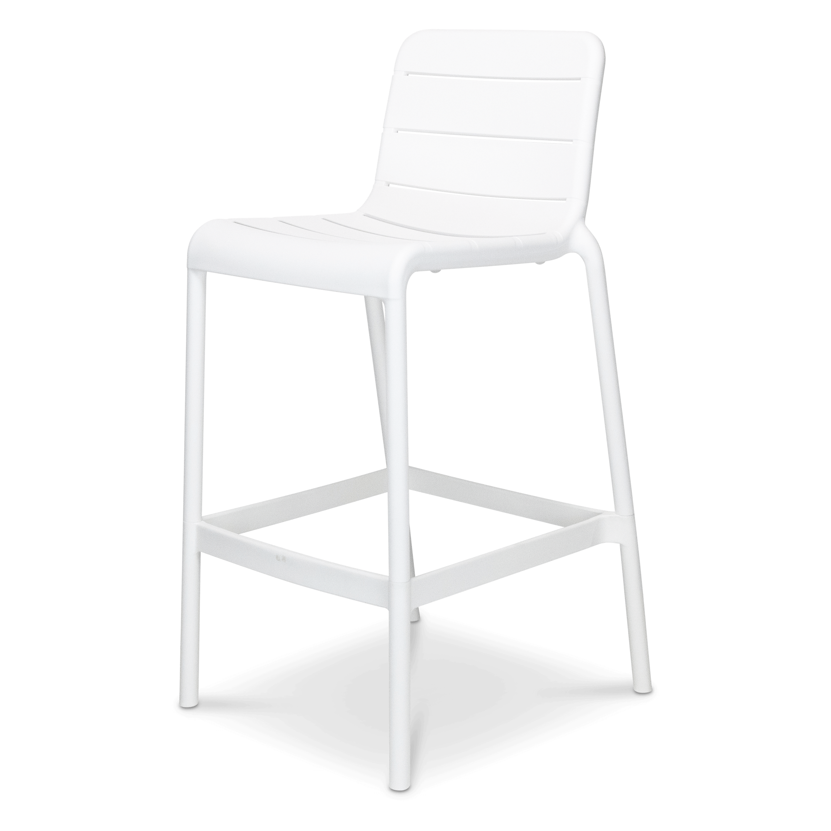 Amalfi 7pc Bar Suite in Gunmetal with UV Plastic Outdoor Bar Stools
