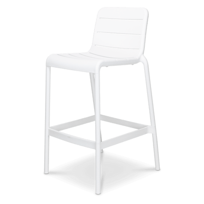 Amalfi 7pc Bar Suite in Gunmetal with UV Plastic Outdoor Bar Stools