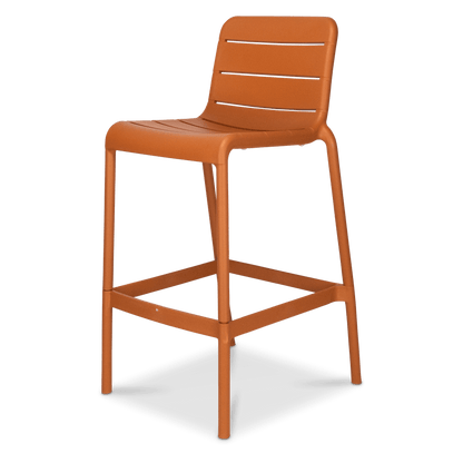 Santorini 5pc Bar Suite in Gunmetal with UV Plastic Outdoor Bar Stools