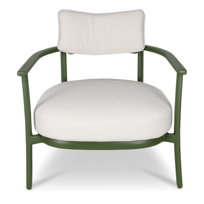 Monterra Occasional Chair in Forrest Green with Olefin Cushions and Removable Back Rest Cushion