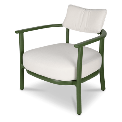 Monterra Occasional Chair in Forrest Green with Olefin Cushions and Removable Back Rest Cushion