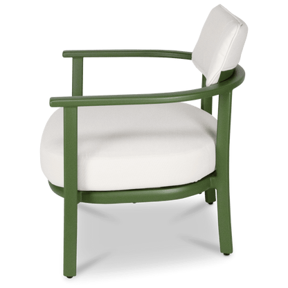 Monterra Occasional Chair in Forrest Green with Olefin Cushions and Removable Back Rest Cushion