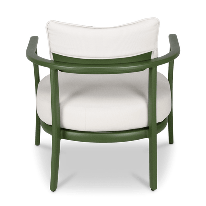 Monterra Occasional Chair in Forrest Green with Olefin Cushions and Removable Back Rest Cushion