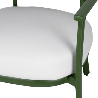 Monterra Occasional Chair in Forrest Green with Olefin Cushions and Removable Back Rest Cushion