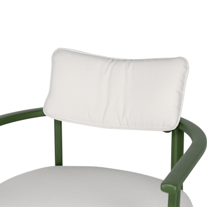 Monterra Occasional Chair in Forrest Green with Olefin Cushions and Removable Back Rest Cushion