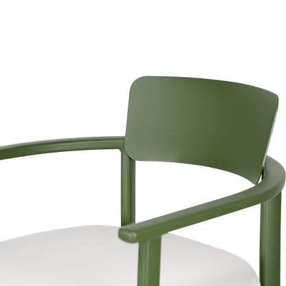Monterra Occasional Chair in Forrest Green with Olefin Cushions and Removable Back Rest Cushion