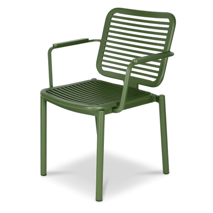 Amalfi Square 5 Piece Outdoor Setting in Gunmetal with Aluminium Chairs