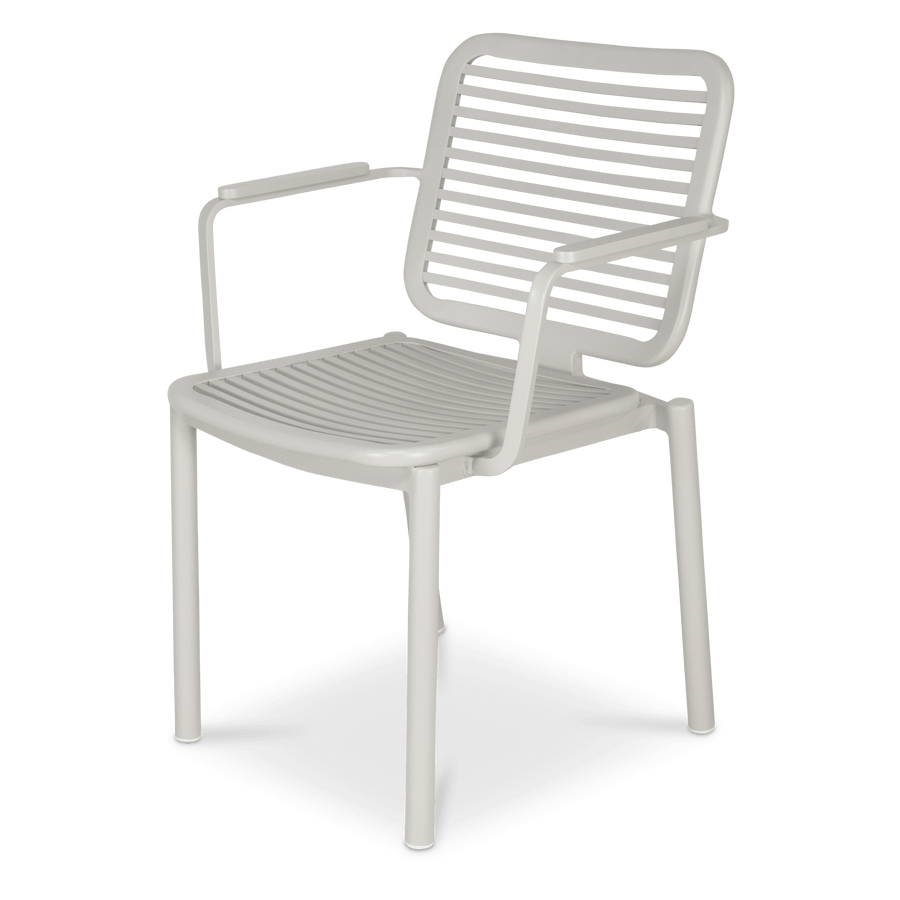Azure Dining Chair in Silk Beige Aluminium